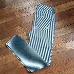 Striped skinny jeans